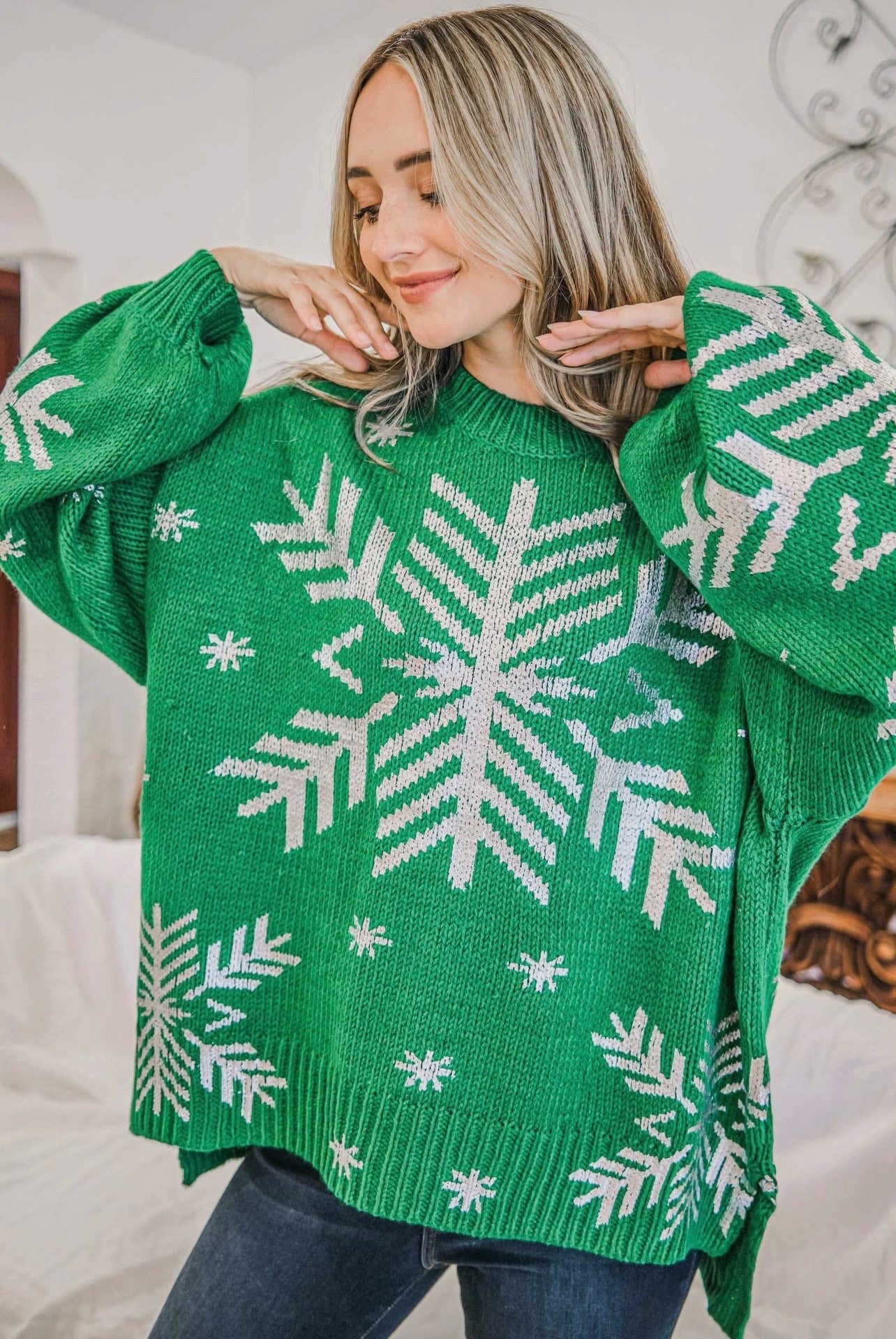 Snowflake Frenzy Sweater